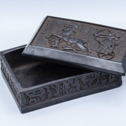 Egyptian Box Decorative Pharaoh Art Stone Made in Egypt - thumbnail 2