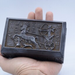 Egyptian Box Decorative Pharaoh Art Stone Made in Egypt - thumbnail 3