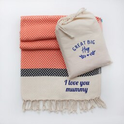 Personalised Cotton Throw Blanket, Gift For Mothers, Thank You Gift, 2nd Wedding Anniversary, Christmas Gift Couple - thumbnail 2
