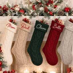 2026 Personalized Christmas Stockings, Embroidered Knit Stockings, Family Stockings With Name, Holiday Stockings, 2025 Gift - thumbnail 4