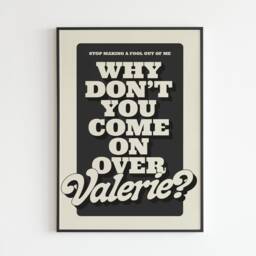 Valerie - Lyrics Music A3 A4 A5 Wall Art Poster Print Gig - thumbnail 3