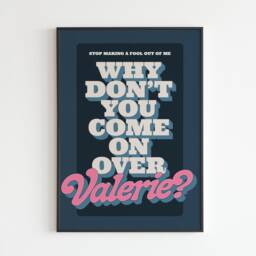 Valerie - Lyrics Music A3 A4 A5 Wall Art Poster Print Gig - thumbnail 2