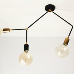 Nahia - Scandinavian Style Ceiling Light White Geometric Design With 3 Arms - thumbnail 3
