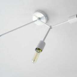 Nahia - Scandinavian Style Ceiling Light White Geometric Design With 3 Arms - thumbnail 2