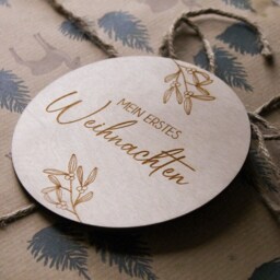 Personalized Christmas Ball, My First Christmas, Wooden Tree Decorations, Gifts For Children - thumbnail 2