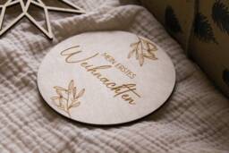 Personalized Christmas Ball, My First Christmas, Wooden Tree Decorations, Gifts For Children - thumbnail 1