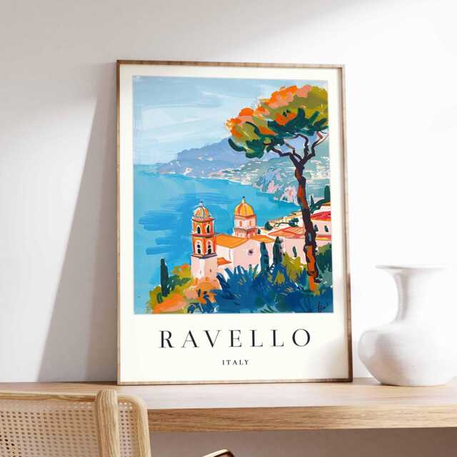 Ravello Italy Poster Amalfi Coast Travel Print - image 1