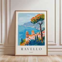 Ravello Italy Poster Amalfi Coast Travel Print - thumbnail 3