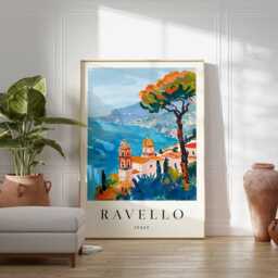 Ravello Italy Poster Amalfi Coast Travel Print - thumbnail 2