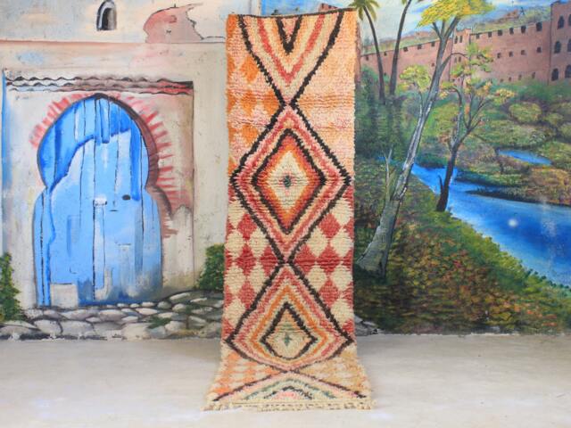 Custom Runner Moroccan Hand Knotted Runner Rug, Wool Rug Shaggy Authentic Moroccan Rug, Fluffy Rug - image 1