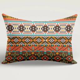 Kilim Cushion Covers/Turkish Rug Style Pillow Case/Sofa Cover/Rug Design Cover/Rectangle Aztec Print Lumbar Case - thumbnail 4