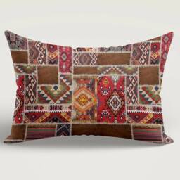 Kilim Cushion Covers/Turkish Rug Style Pillow Case/Sofa Cover/Rug Design Cover/Rectangle Aztec Print Lumbar Case - thumbnail 2