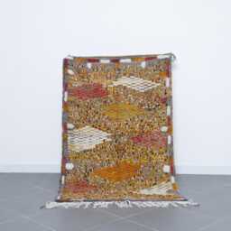 Moroccan Wool Rug Vintage Berber Design - Soft, Handwoven - thumbnail 1
