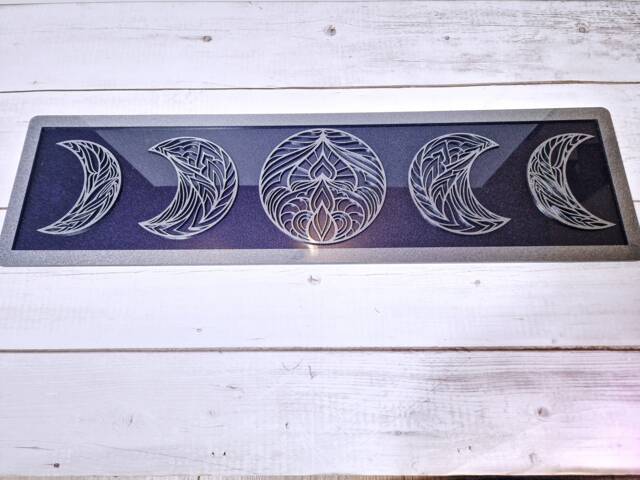 Moon Phase Wall Art, Geometric Moon Sign, Mandala Sign - image 1