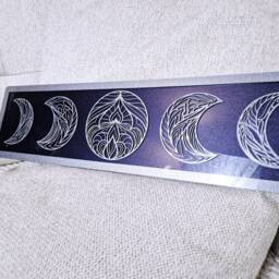 Moon Phase Wall Art, Geometric Moon Sign, Mandala Sign - thumbnail 3