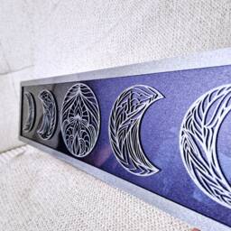Moon Phase Wall Art, Geometric Moon Sign, Mandala Sign - thumbnail 2