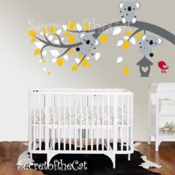Koala Branch Nursery Wall Decal, Kids Room Decor - thumbnail 3