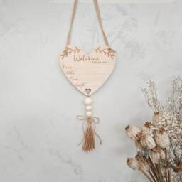 Baby Announcement Sign - Birth Newborn Present New Mum Gift Shower Nursery Wall Art - thumbnail 2