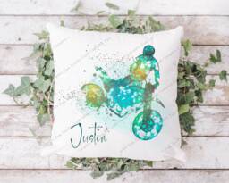 Motorcross Pillow, Cushion, Gift, Gift For Him, Dad, Motorcross, Rider, Stunt Rider - thumbnail 1