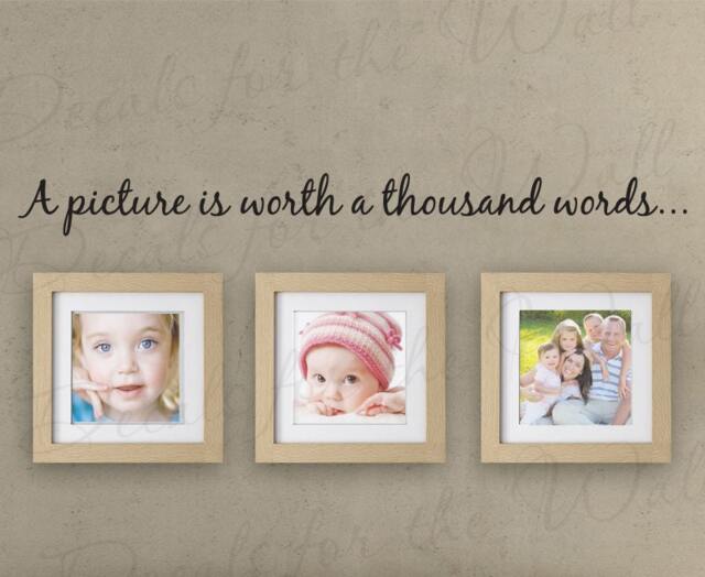 A Picture Worth Thousand Words Family Home Love Living Room Quote Sticker Vinyl Wall Decal Lettering Mural Decor Saying Decoration H14 - image 1