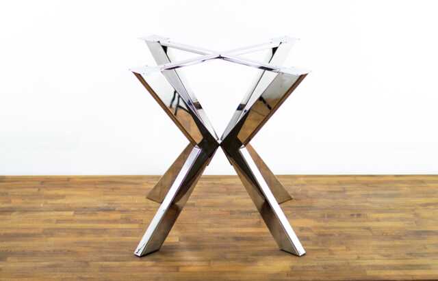 "Stainless Steel Round Dining Table Base, 28"" H X 35" - image 1