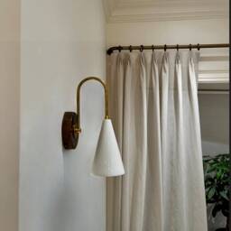 Mid Century Brass Wall Sconce Solana Lamp Light, Italian Stilnovo Inspired Modern Lamp, Hallway Entrance Powder Room - thumbnail 3