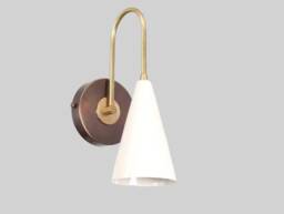 Mid Century Brass Wall Sconce Solana Lamp Light, Italian Stilnovo Inspired Modern Lamp, Hallway Entrance Powder Room