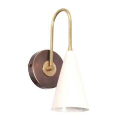 Mid Century Brass Wall Sconce Solana Lamp Light, Italian Stilnovo Inspired Modern Lamp, Hallway Entrance Powder Room - thumbnail 2