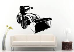Mechanical Bulldozer Digger Big Tires Farmer Vehicle Work Boys Room Kids Children Toddler Wall Decal Vinyl Sticker Mural Decor L1102 - thumbnail 1