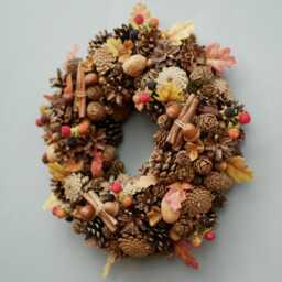 Autumn Winter Wreath Christmas Wreath Front Door Natural Acorns Pine Cones Cinnamon Sticks Xmas - thumbnail 2