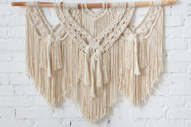 Large Macrame Backdrop, Wall Decor With Tassels, Boho Wall Decor, Gift For Home, Living Room Boho Bedroom - image 1