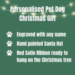 Personalised Basset Hound Christmas Ornament Hand-Painted Santa Hat - thumbnail 4