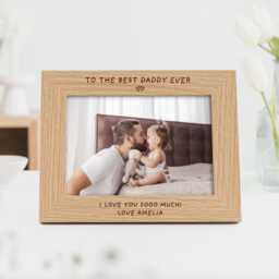 Best Daddy Ever Christmas Gift - For Dad Dada Engraved Custom Frame For 7x5 Or 6x4 Picture - thumbnail 2