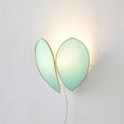 Turquoise & Gold Flower Wall Light - thumbnail 4