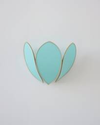 Turquoise & Gold Flower Wall Light