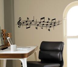Music Notes Wall Decal Vinyl Sticker For Musical Note Treble Clef Art Decor Home Studio Interior Room Office Design 2(Muc - thumbnail 1