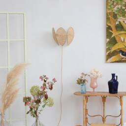 Flower Wall Lamp in Canework - thumbnail 4