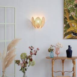 Flower Wall Lamp in Canework - thumbnail 2