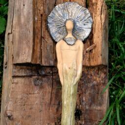 "Magic Ceramic Figure Altar Celtic Mythology ""Lord Of The Forest" - thumbnail 1