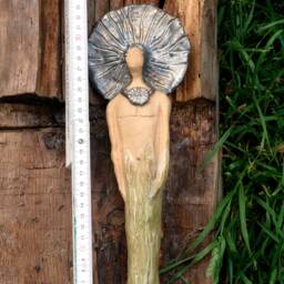"Magic Ceramic Figure Altar Celtic Mythology ""Lord Of The Forest" - thumbnail 4