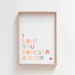 I Love You Print, Girls Pastel Nursery Bedroom Prints, Are So Loved Wall Art, Home Decor, Playroom Prints - thumbnail 1