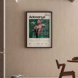 Israel Adesanya Poster, Ufc Inspired Mma Wall Art, Fighter Legacy Print, Stylebender Combat Sports Gym Decor Gift - thumbnail 2
