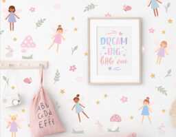 Fairy Wall Sticker Decals - Playroom Decor Fairytale Stickers - thumbnail 1