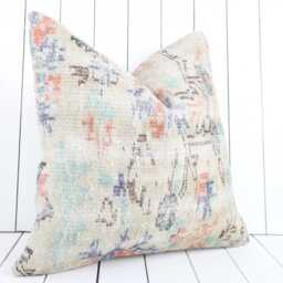 Vintage Turkish Kilim Pillow Cover 24x24 Inch Anatolian Home Decor - thumbnail 3