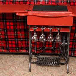 Reclaimed Sewing Machine Wine Rack - thumbnail 3