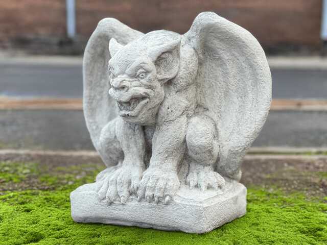 Large Gargoyle Statue Concrete Home Demon Sculpture Stone Guardian Decoration Outdoor Decor Lawn Oranament Lover Gift - image 1