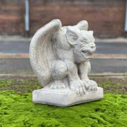 Large Gargoyle Statue Concrete Home Demon Sculpture Stone Guardian Decoration Outdoor Decor Lawn Oranament Lover Gift - thumbnail 3