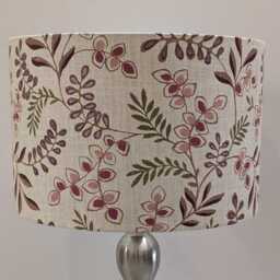 Wilton Berry Botanical Lampshade, Pink Purple Floral Drum Shade, Table Lamp Ceiling Light - thumbnail 2