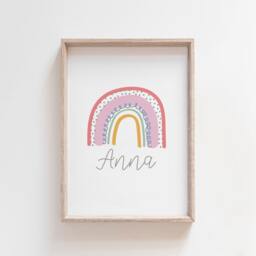 3 Girls Nursery Prints, You Are My Sunshine, Rainbow Wall Art, Bedroom Art - thumbnail 2