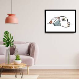 Pet Portrait Line Art Animal Cat Dog Horse Digital Keepsake Remembrance - thumbnail 3